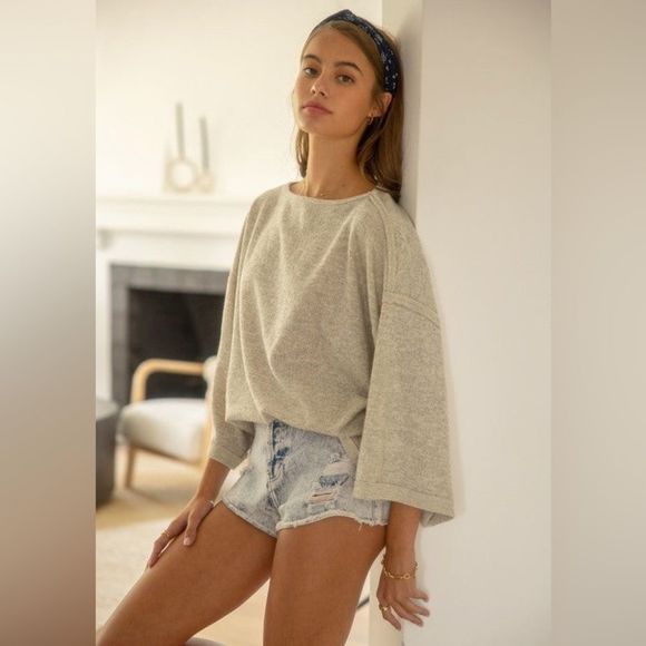 Endless blue Oversized sweater top - Picture 1 of 3